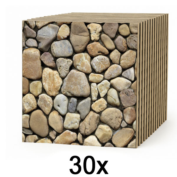3x 3D Imitatiesteen Behang (10 stuks) | STONEBLOCKS