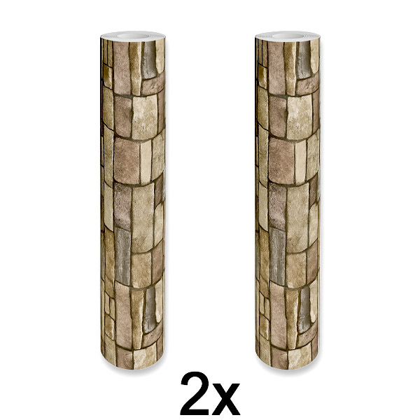 2x Stijlvol 3D Behang – Eenvoudige Wandtransformatie | WALLCORWRAP 2+2 GRATIS