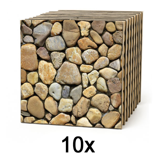 1x 3D Imitatiesteen Behang (10 stuks) | STONEBLOCKS
